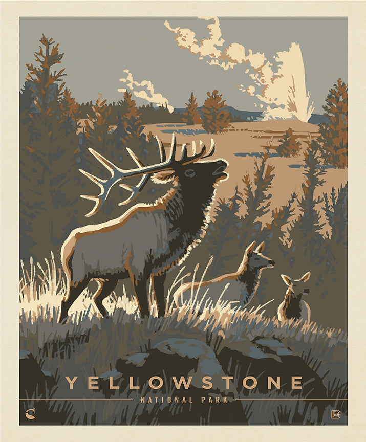 National Park Poster Panel - Yellowstone 2023