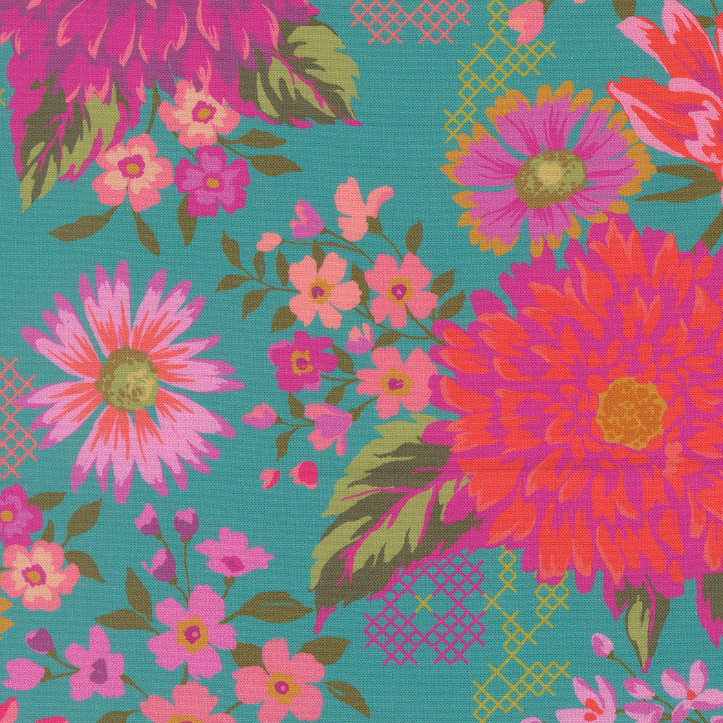 Parlor Happy Blooms Teal