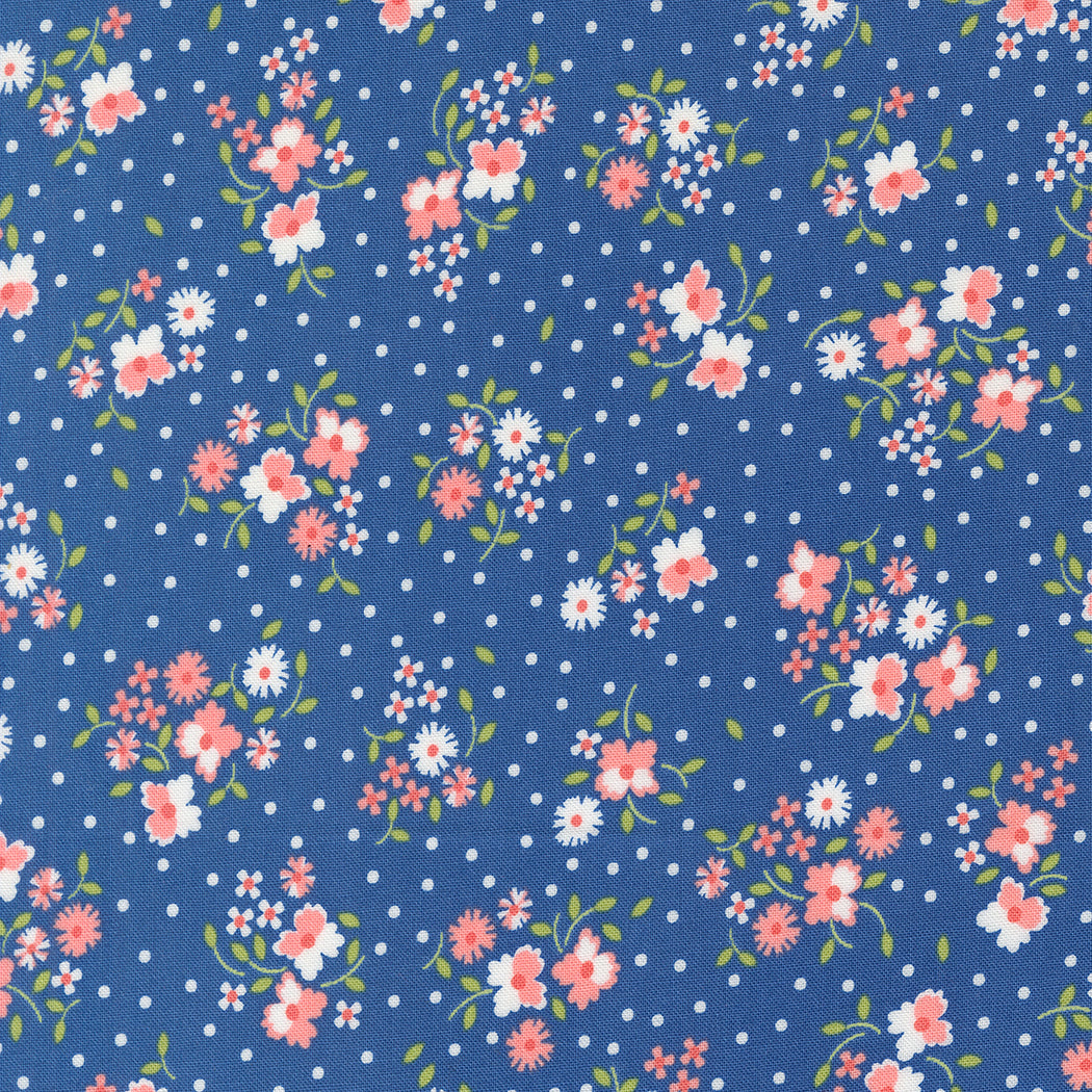 Cali & Co Small Floral Cobalt