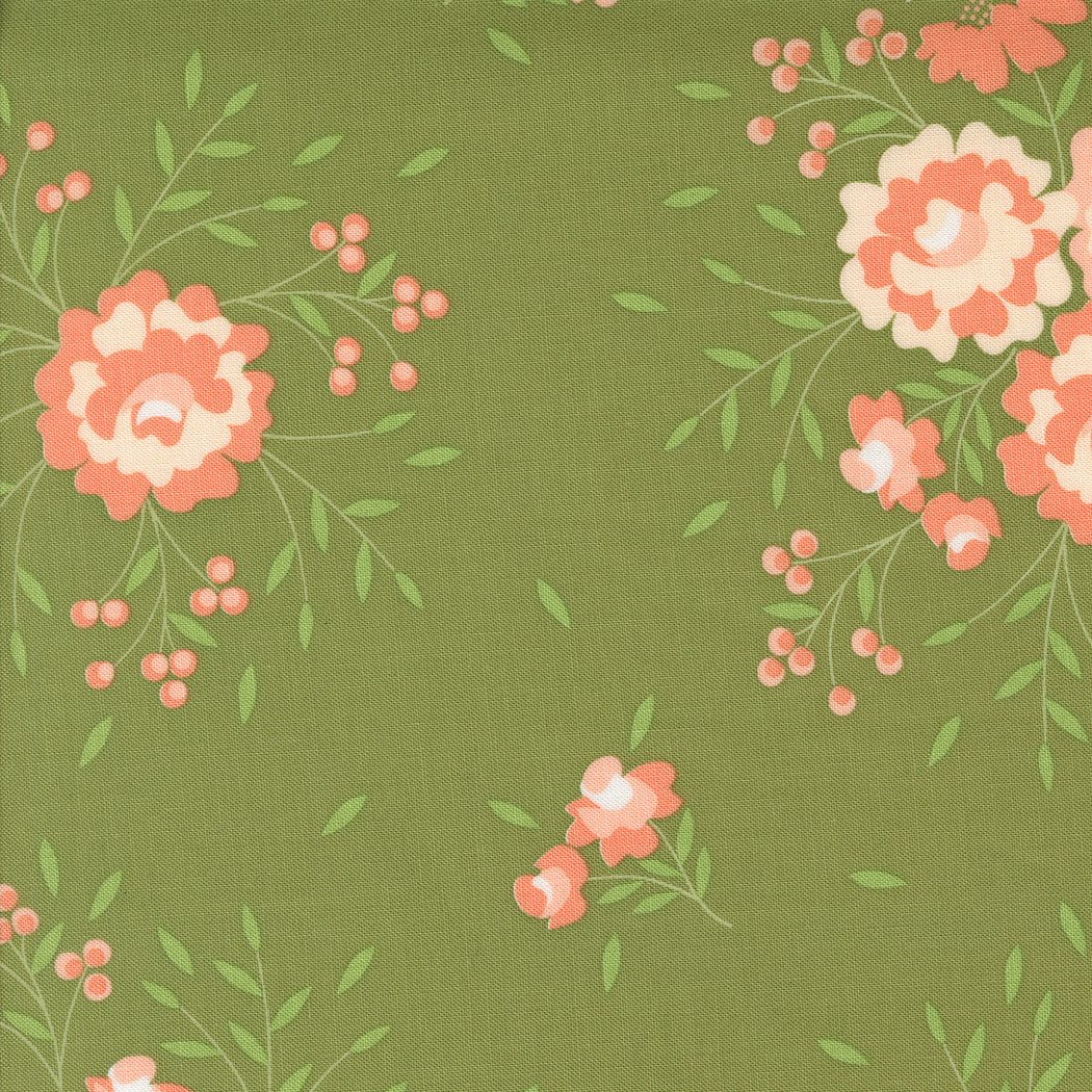 Abloom Main Floral Prairie Green