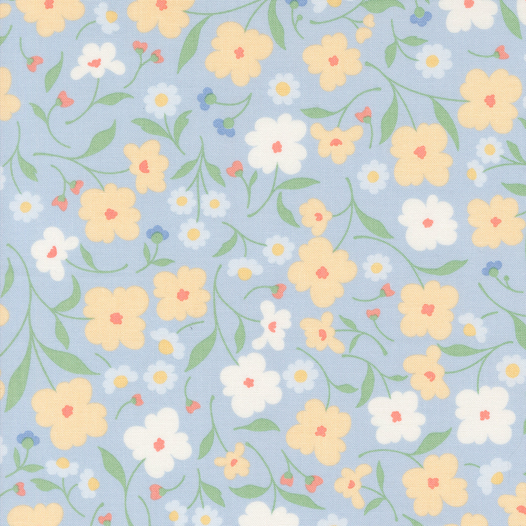 Cottage Charm Main Floral Powder Blue