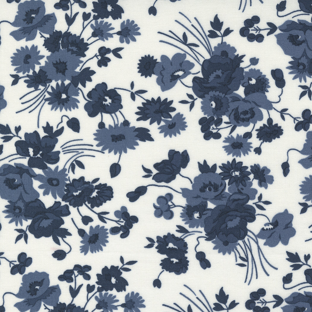Nantucket Summer Somerset Floral Cream Navy
