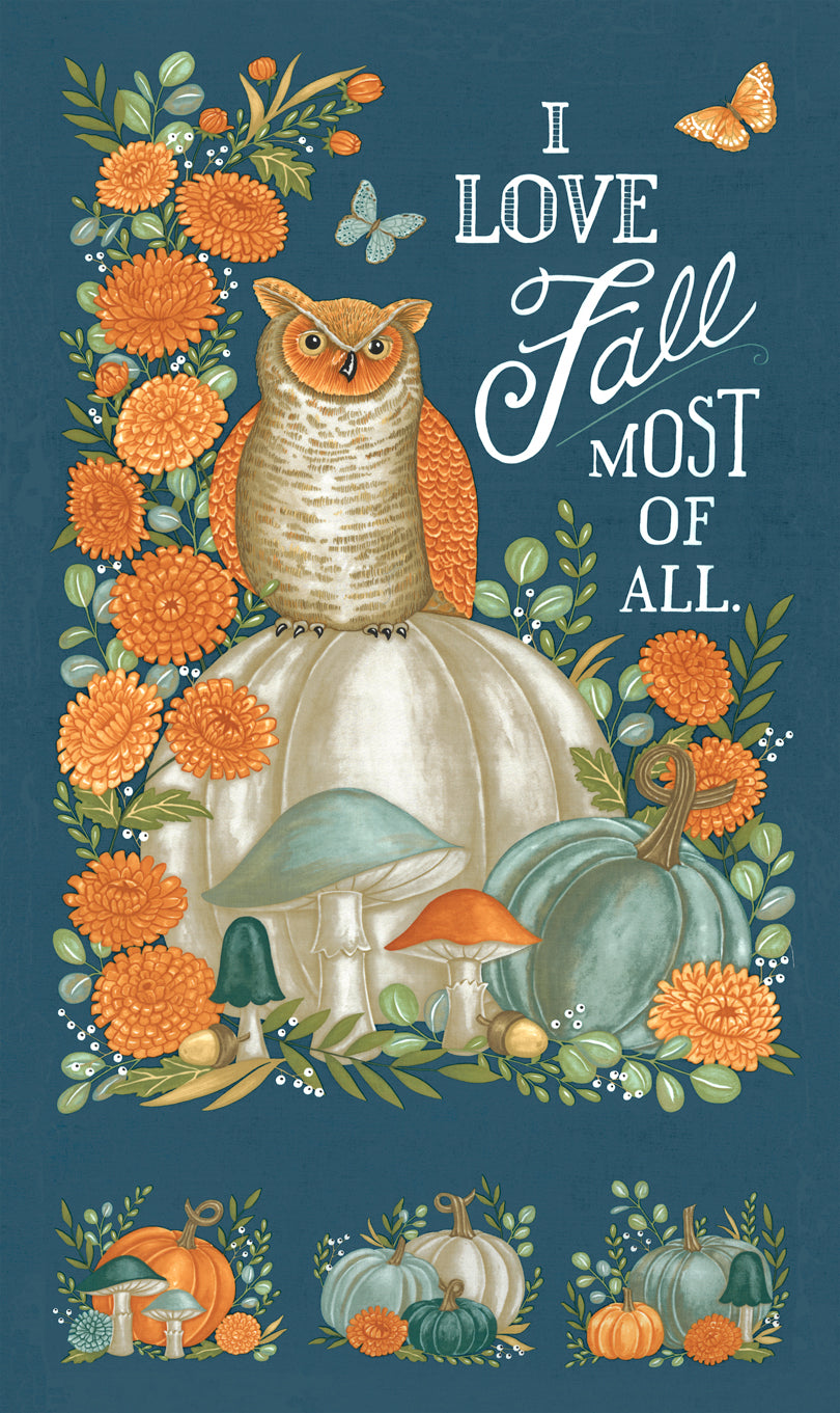 I Love Fall Most of All Panel Harvest Night