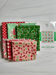 Holly Jolly Quilt Kit - Pink