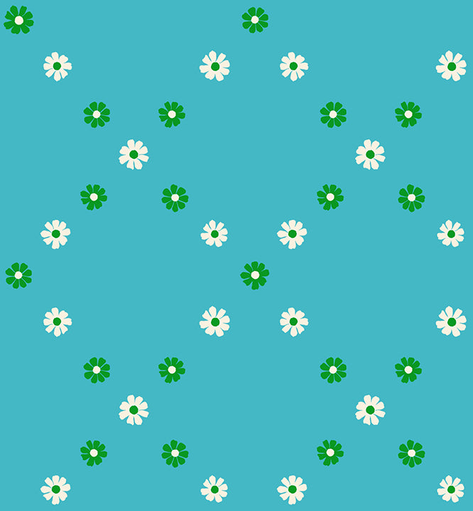 Best Day Ever Diamond Flowers Dark Turquoise