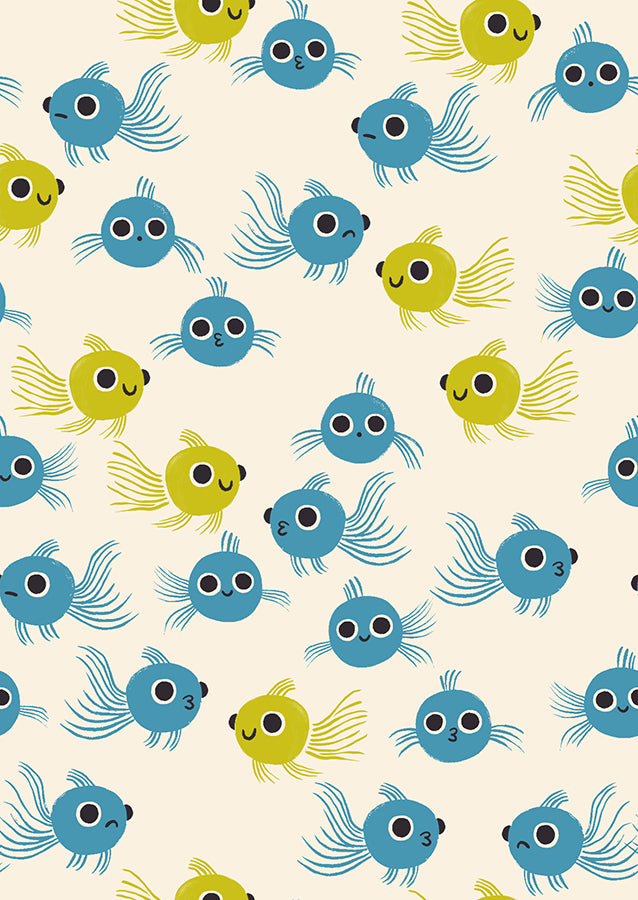 Animal Animal Goldfish Vintage Blue