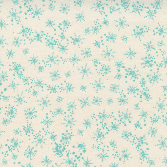 Cheer and Merriment Snowflake Natural Aqua