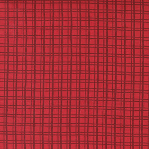 Cheer and Merriment Christmas Check Cranberry