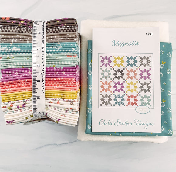 Magnolia Quilt Kit featuring Seashore Drive Fabric