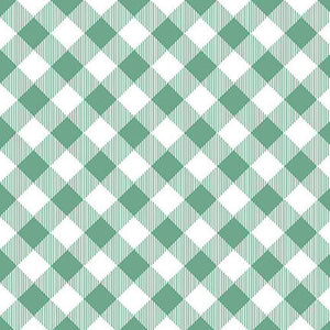 Priscilla's Pretty Plaids Green and White