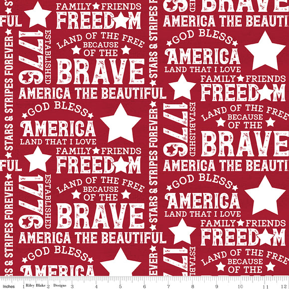 Let Freedom Soar Text Red