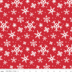 Holly Holiday Snowflakes Red