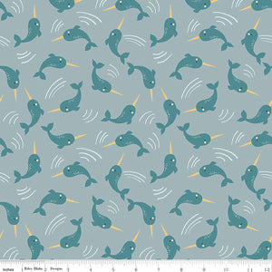 Nice Ice Baby Narwhals Stone Blue
