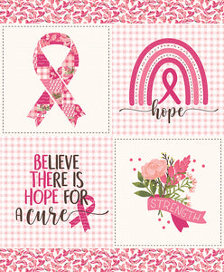 Hope in Bloom Panel White