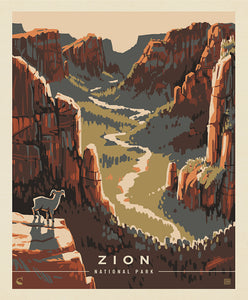 National Park Poster Panel - Zion 2023